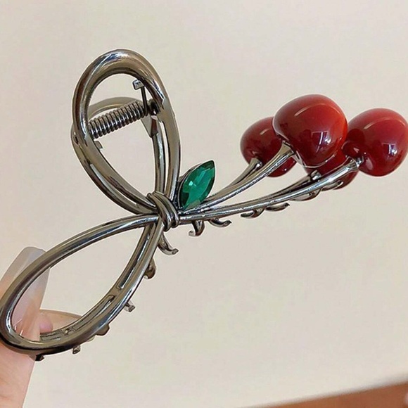 Luxe Large Cherry Hair Clip Claw main image 3